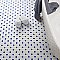Metro Ion 1" Hex Sapphire Dot With Glossy White 10-1/4" x 11-7/8" Porcelain Mosaic Floor & Wall Tile