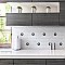 Metro Ion 1" Hex Emerald Single Flower With Gloss White 10-1/4" x 11-7/8" Floor & Wall Tile - 10 Tiles Per Case - 8.6 Sq. Ft.
