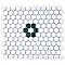 Metro Ion 1" Hex Emerald Single Flower With Gloss White 10-1/4" x 11-7/8" Floor & Wall Tile - 10 Tiles Per Case - 8.6 Sq. Ft.