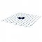 Metro Ion 1" Hex Sapphire Flower With Glossy White 10-1/4" x 11-7/8" Porcelain Mosaic Floor & Wall Tile