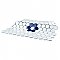 Metro Ion 1" Hex Sapphire Flower With Glossy White 10-1/4" x 11-7/8" Porcelain Mosaic Floor & Wall Tile