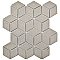 Metro Rhombus Matte Gray Porcelain Mosaic Tile - Sold Per Case of 10 - 9.14 Square Feet