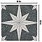 Compass Star Lava Stone 8" x 8" Porcelain Tile - Per Case of 25 Tile - 11.50 Sq. Ft. Per Case