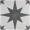 Compass Star White Stone 8" x 8" Porcelain Tile - Per Case of 25 Tile - 11.50 Sq. Ft. Per Case
