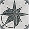 Compass Star White Stone 8" x 8" Porcelain Tile - Per Case of 25 Tile - 11.50 Sq. Ft. Per Case