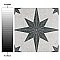 Compass Star White Stone 8" x 8" Porcelain Tile - Per Case of 25 Tile - 11.50 Sq. Ft. Per Case