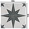 Compass Star White Stone 8" x 8" Porcelain Tile - Per Case of 25 Tile - 11.50 Sq. Ft. Per Case