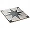 Compass Star White Stone 8" x 8" Porcelain Tile - Per Case of 25 Tile - 11.50 Sq. Ft. Per Case