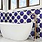 Argile Cross Bianco 7" x 7" Porcelain Floor and Wall Tile - 1 Tiles Per Case - 0.3 Square Feet