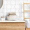 Argile Cross Bianco 7" x 7" Porcelain Floor and Wall Tile - 1 Tiles Per Case - 0.3 Square Feet