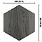 Natura Hex Nero 14-1/8" x 16-1/4" Porcelain Floor & Wall Tile -9 Tiles Per Case - 11.07 Sq. Ft.