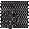 Colmena Matte Gunmetal Hex 11-1/2" x 11-5/8" Tile - Black - Per Case of 5 Sheets - 4.75 Square Feet