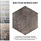 D'Anticatto Hex Notte 11" x 12-5/8" Porcelain Tile - Per Case of 15 - 11.22 Square Feet