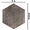 D'Anticatto Hex Notte 11" x 12-5/8" Porcelain Tile - Per Case of 15 - 11.22 Square Feet