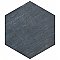 Retro Mini Hex Blue 7" x 8" Porcelain Floor & Wall Tile - Sold Per Case of 36 - 11.16 Sq. Ft.