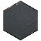 Retro Mini Hex Nero 7" x 8" Porcelain Floor & Wall Tile - Sold Per Case of 36 - 11.16 Sq. Ft.