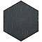 Retro Mini Hex Nero 7" x 8" Porcelain Floor & Wall Tile - Sold Per Case of 36 - 11.16 Sq. Ft.