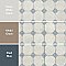Kings Field Blue 17-3/4" x 17-3/4" Porcelain Floor and Wall Tile - 5 Tiles Per Case - 11.1 Square Feet