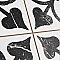 Merzoni Ornate Marquina 17-7/8" x 17-7/8" Porcelain Floor & Wall Tile - 5 Tiles Per Case - 11.25 Sq. Ft.