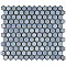 Hudson 1" Hex Frost Blue 11-7/8" x 13-1/4" Porcelain Mosaic Tile - Case of 10 Pieces - 11.2 Square Feet Per Case