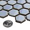 Hudson 1" Hex Frost Blue 11-7/8" x 13-1/4" Porcelain Mosaic Tile - Case of 10 Pieces - 11.2 Square Feet Per Case