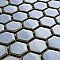 Hudson 1" Hex Frost Blue 11-7/8" x 13-1/4" Porcelain Mosaic Tile - Case of 10 Pieces - 11.2 Square Feet Per Case