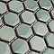 Hudson 1" Hex Mint Green 11-7/8" x 13-1/4" Porcelain Mosaic Tile - Case of 10 Pieces - 11.2 Square Feet Per Case