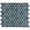 Hudson 1" Hex Marine Blue 11-7/8" x 13-1/4" Porcelain Mosaic Tile - Case of 10 Pieces - 11.2 Square Feet Per Case