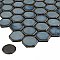 Hudson 1" Hex Marine Blue 11-7/8" x 13-1/4" Porcelain Mosaic Tile - Case of 10 Pieces - 11.2 Square Feet Per Case
