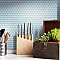 Hudson 1" Hex Cashmere Blue 11-7/8" x 13-1/4"  Porcelain Mosaic Tile -10 Tiles Per Case - 11.2 Sq. Ft.
