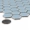 Hudson 1" Hex Cashmere Blue 11-7/8" x 13-1/4"  Porcelain Mosaic Tile -10 Tiles Per Case - 11.2 Sq. Ft.