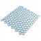 Hudson 1" Hex Cashmere Blue 11-7/8" x 13-1/4"  Porcelain Mosaic Tile -10 Tiles Per Case - 11.2 Sq. Ft.