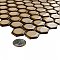 Hudson 1" Hex Caffe 11-7/8" x 13-1/4" Porcelain Mosaic Tile -10 Tiles Per Case - 11.2 Sq. Ft.
