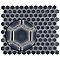 Hudson 1" Hex Storm Grey 11-7/8" x 13-1/4" Porcelain Mosaic Tile - Case of 10 Pieces - 11.2 Square Feet Per Case
