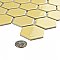 Hudson Due 2" Hex Vintage Yellow 10-7/8" x 12-5/8" Porcelain Mosaic Tile -10 Sheets Per Case -9.7 Sq. Ft.