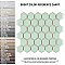 Hudson Due 2" Hex Light Green 10-7/8" x 12-5/8" Porcelain Mosaic Tile -10 Sheets Per Case -9.7 Sq. Ft.