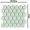 Hudson Due 2" Hex Light Green 10-7/8" x 12-5/8" Porcelain Mosaic Tile -10 Sheets Per Case -9.7 Sq. Ft.
