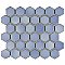 Hudson Due 2" Hex Frost Blue 10-7/8" x 12-5/8" Porcelain Mosaic Tile -10 Sheets Per Case -9.7 Sq. Ft.