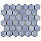 Hudson Due 2" Hex Frost Blue 10-7/8" x 12-5/8" Porcelain Mosaic Tile -10 Sheets Per Case -9.7 Sq. Ft.