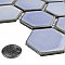 Hudson Due 2" Hex Frost Blue 10-7/8" x 12-5/8" Porcelain Mosaic Tile -10 Sheets Per Case -9.7 Sq. Ft.