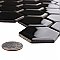 Hudson Due 2" Hex Glossy Black 10-7/8" x 12-5/8" Porcelain Mosaic Tile -10 Sheets Per Case -9.7 Sq. Ft.