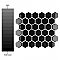 Hudson Due 2" Hex Glossy Black 10-7/8" x 12-5/8" Porcelain Mosaic Tile -10 Sheets Per Case -9.7 Sq. Ft.