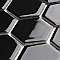 Hudson Due 2" Hex Glossy Black 10-7/8" x 12-5/8" Porcelain Mosaic Tile -10 Sheets Per Case -9.7 Sq. Ft.
