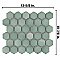 Hudson Due 2" Hex Mint Green 10-7/8" x 12-5/8" Porcelain Mosaic Tile -10 Sheets Per Case -9.7 Sq. Ft.