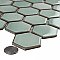 Hudson Due 2" Hex Mint Green 10-7/8" x 12-5/8" Porcelain Mosaic Tile -10 Sheets Per Case -9.7 Sq. Ft.