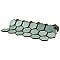 Hudson Due 2" Hex Mint Green 10-7/8" x 12-5/8" Porcelain Mosaic Tile -10 Sheets Per Case -9.7 Sq. Ft.