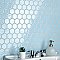 Hudson Due 2" Hex Cashmere Blue 10-7/8" x 12-5/8" Porcelain Mosaic Tile -10 Sheets Per Case -9.7 Sq. Ft.