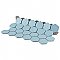 Hudson Due 2" Hex Cashmere Blue 10-7/8" x 12-5/8" Porcelain Mosaic Tile -10 Sheets Per Case -9.7 Sq. Ft.