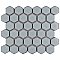 Hudson Due 2" Hex Silk White 10-7/8" x 12-5/8" Porcelain Mosaic Tile -10 Sheets Per Case -9.7 Sq. Ft.