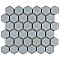Hudson Due 2" Hex Silk White 10-7/8" x 12-5/8" Porcelain Mosaic Tile -10 Sheets Per Case -9.7 Sq. Ft.
